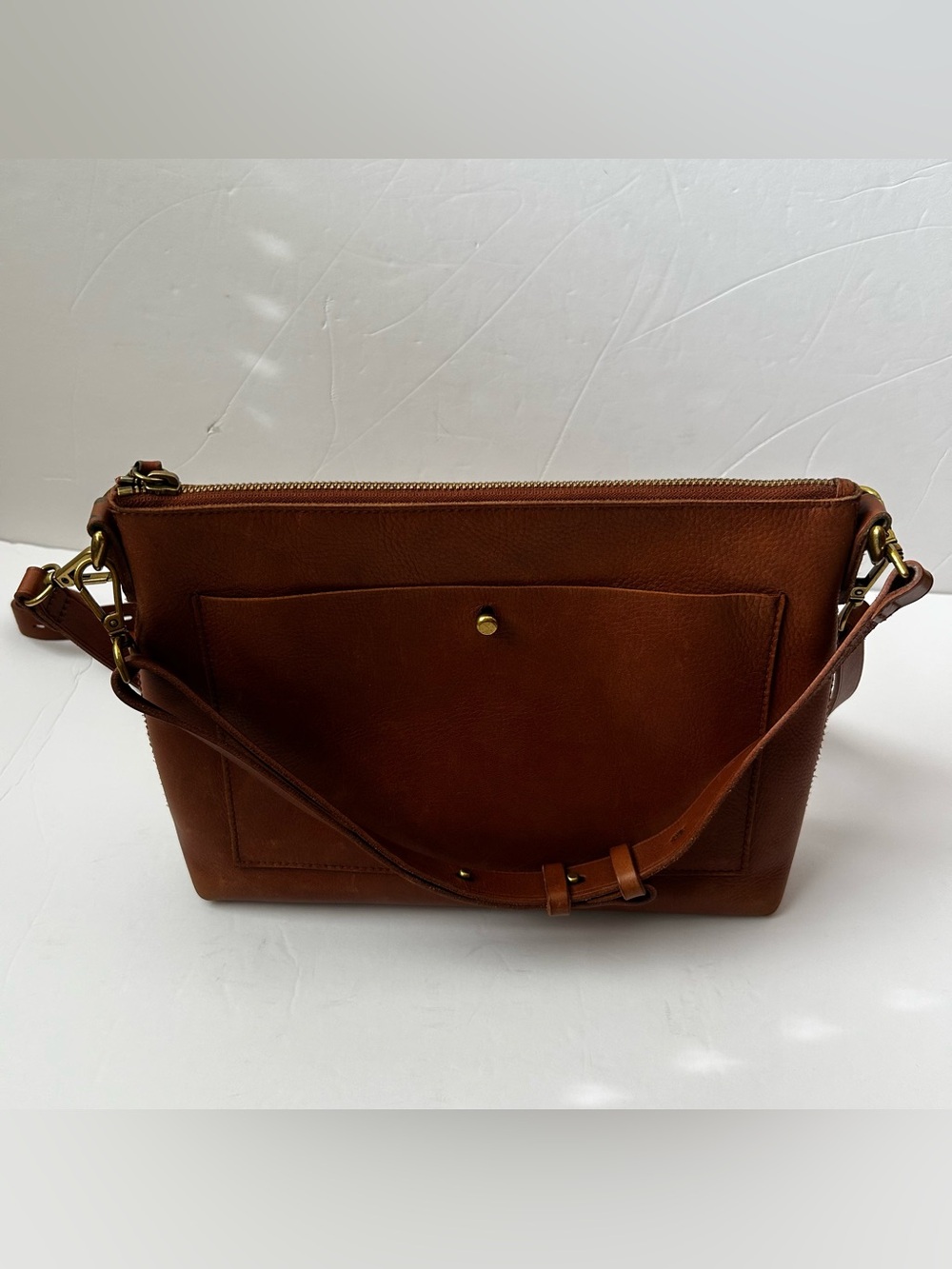 Madewell The Transport Shoulder Crossbody Bag Purse English Saddle Brown - Picture 3 of 11